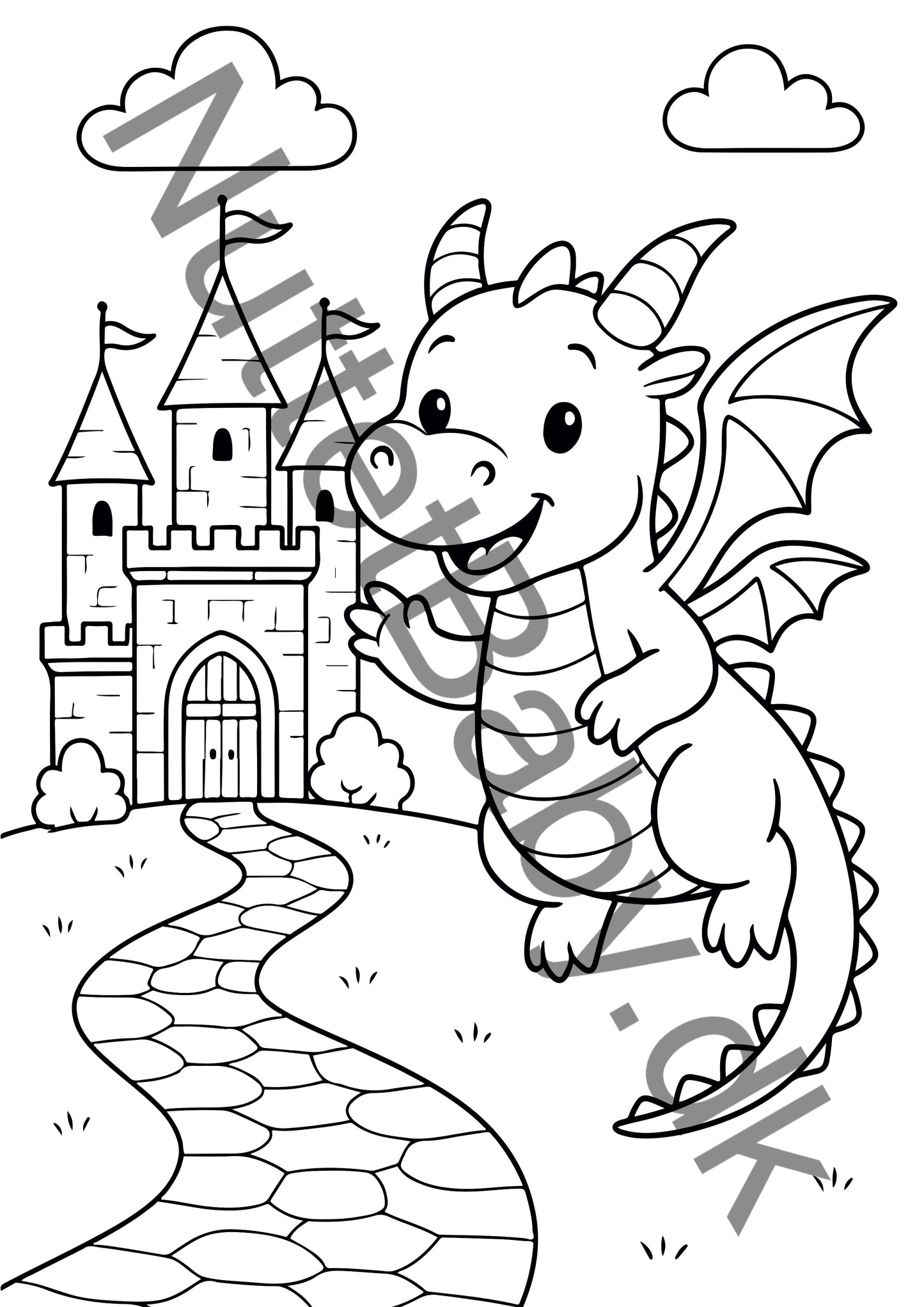 Drage flyver ved slot farvelægning