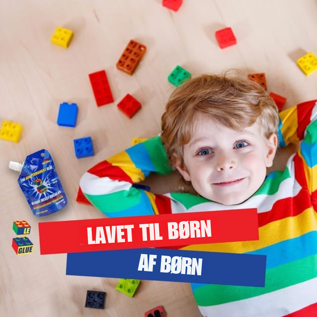 Le Glue - Lego Lim - Midlertidig Lim til Lego, som kan opløses i vand - Non-Permanent Glue - Giftfri & Sikker for Børn
