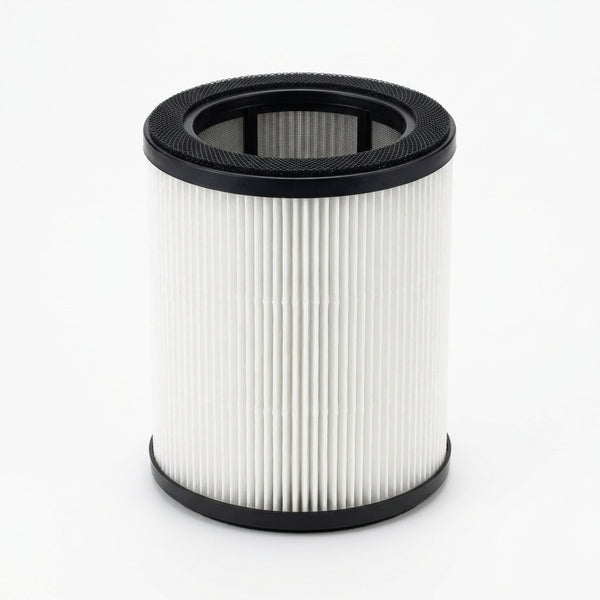 HEPA 13 udskiftningsfilter til Ledningsfri Mini Luftrenser – hvid pleated filter med aktivt kul