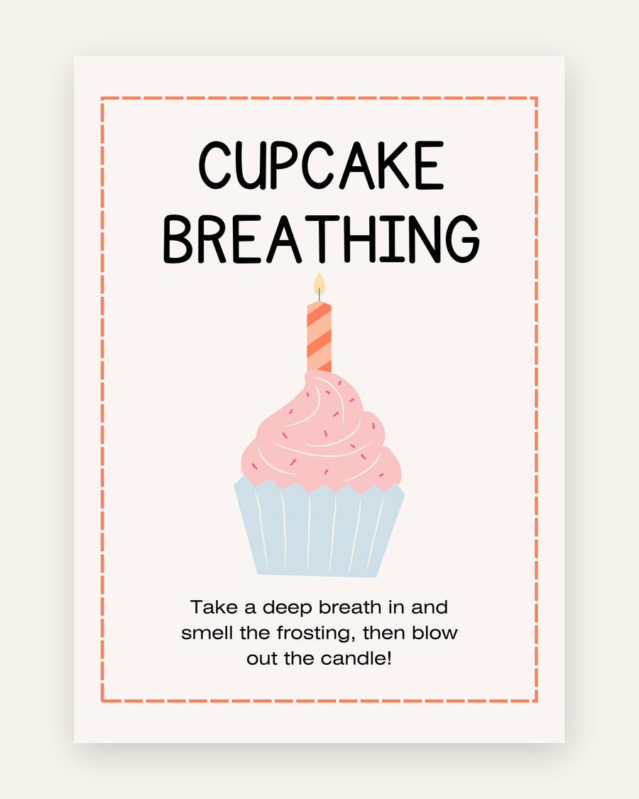 Børneplakat med cupcake vejrtrækning i lyserøde toner til børneværelset