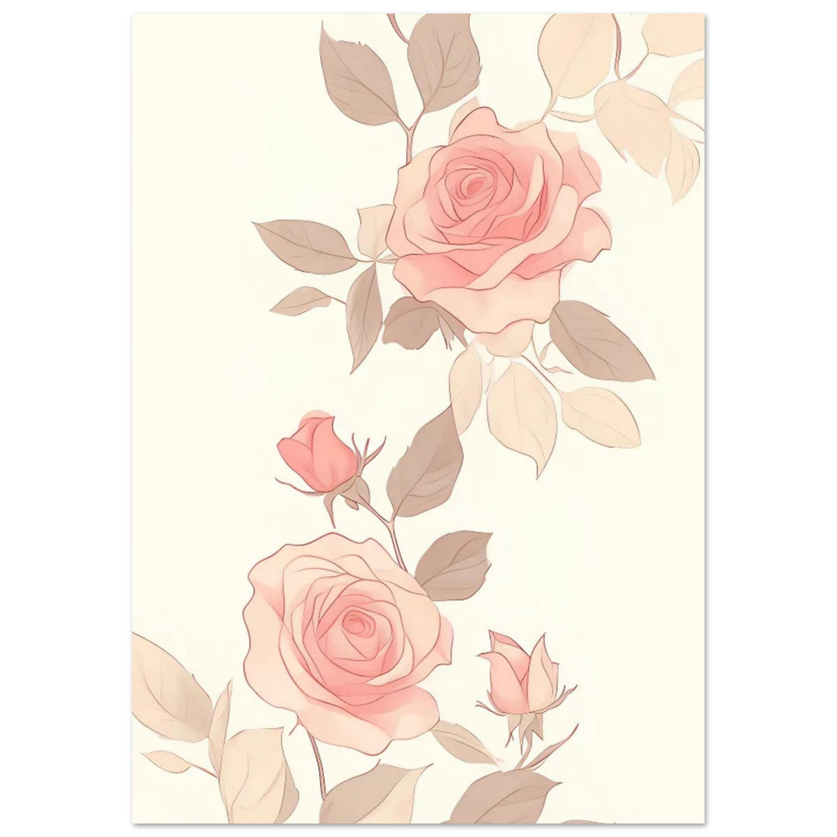 Pink Blomst Plakat