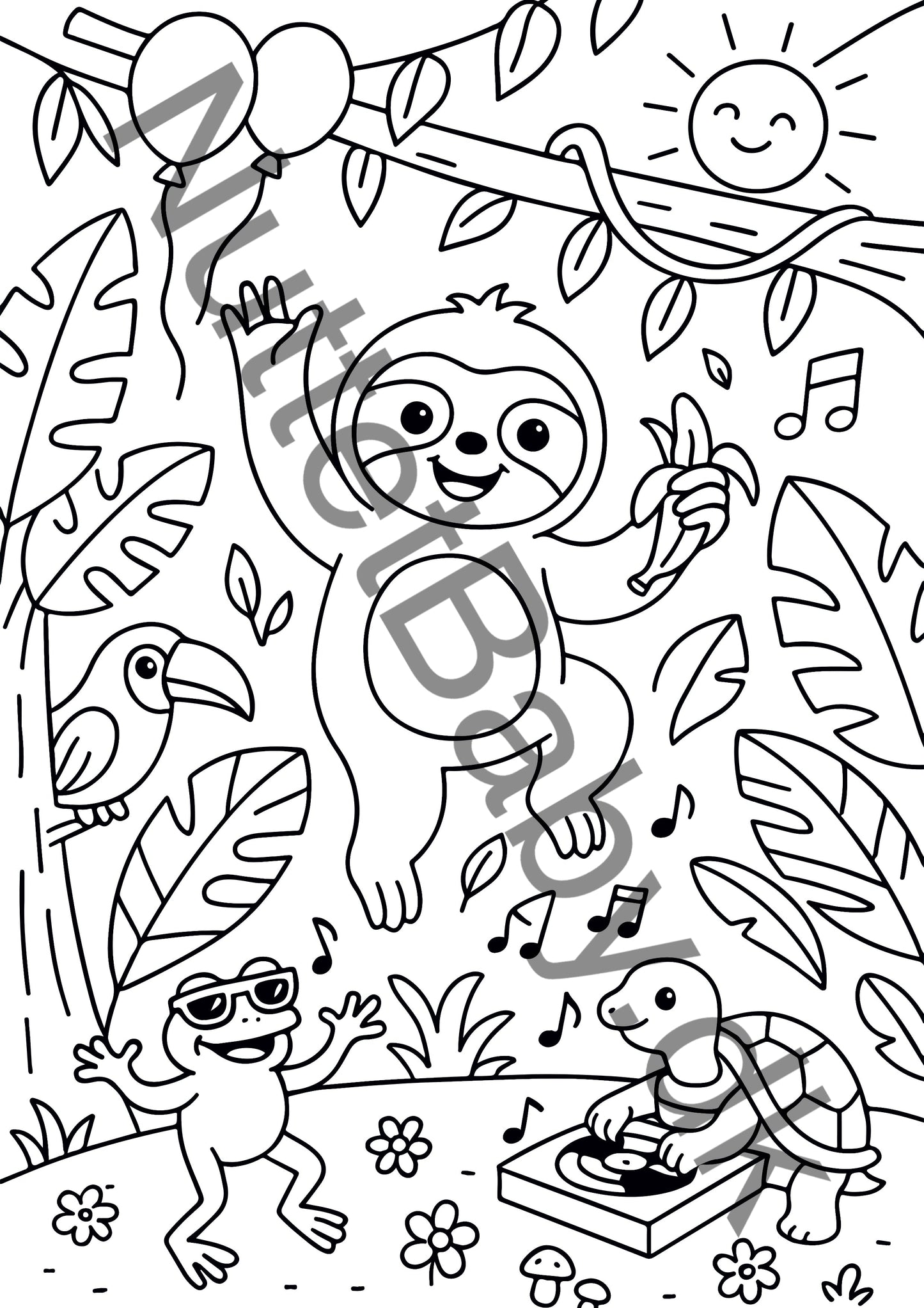 Dovendyr i junglen farvelægning