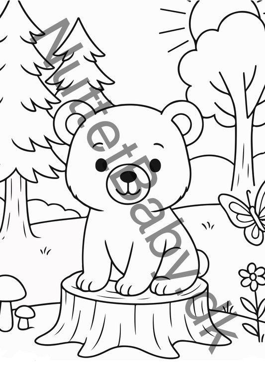 Sød bjørn farvelægning