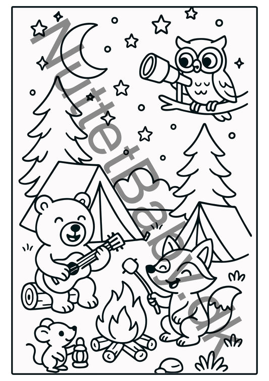 Lejrbål med dyr farvelægning