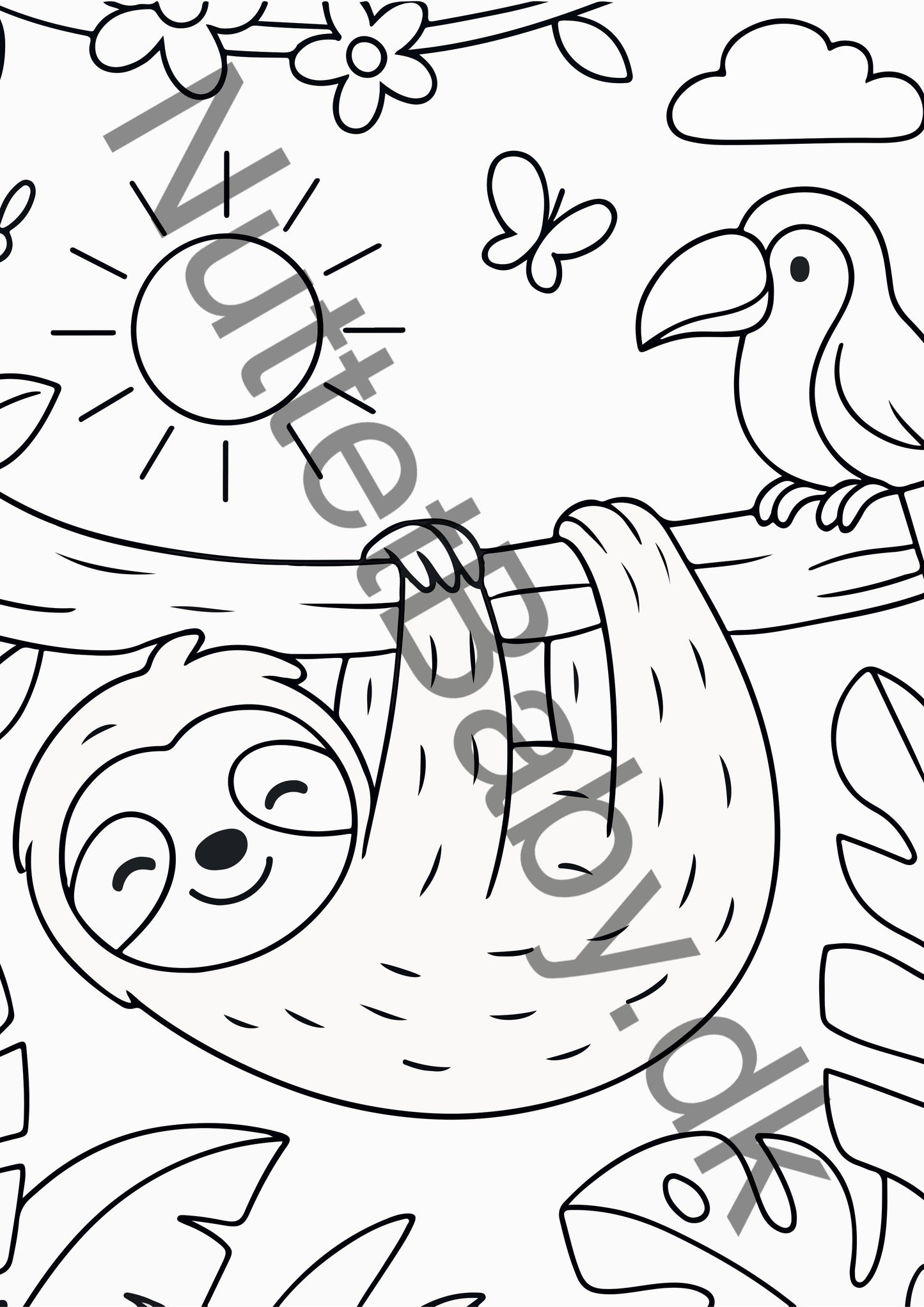 Dovendyr i junglen farvelægning