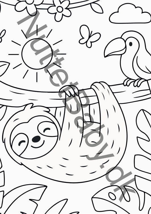 Dovendyr i junglen farvelægning