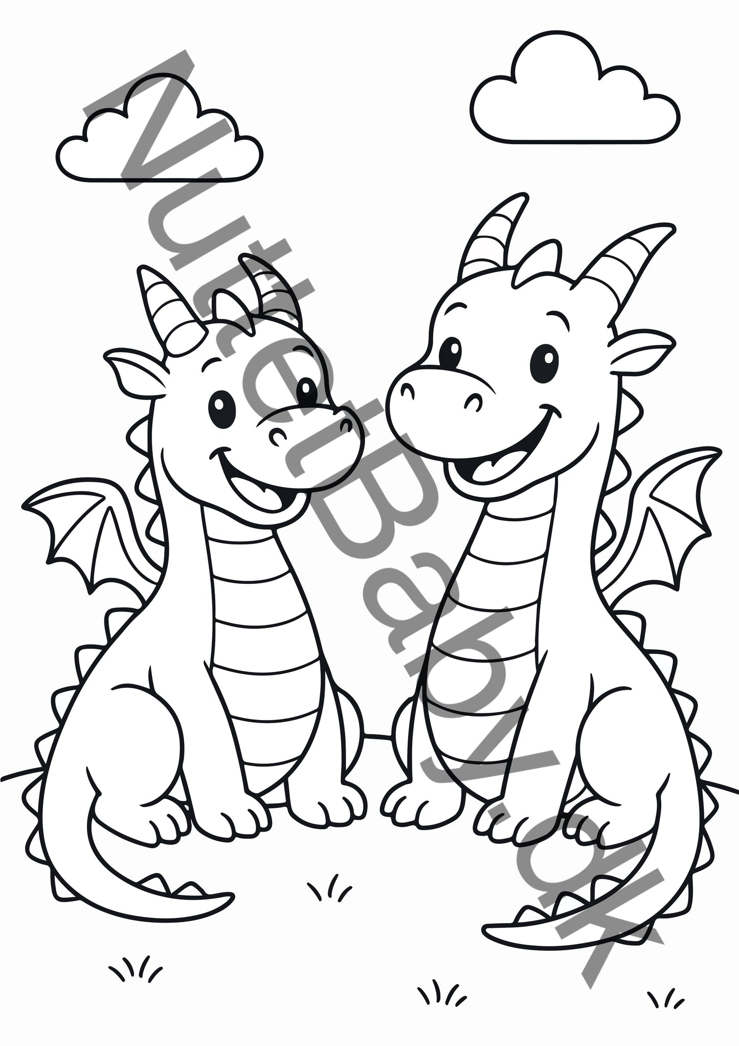 To glade drager farvelægning