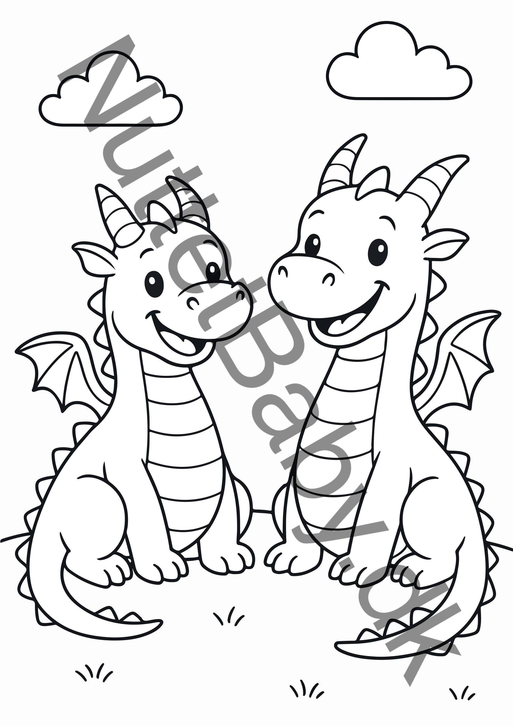 To glade drager farvelægning