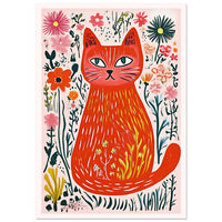 Blomster katten Plakat