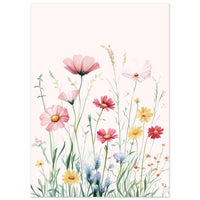Farverig Blomster Plakat