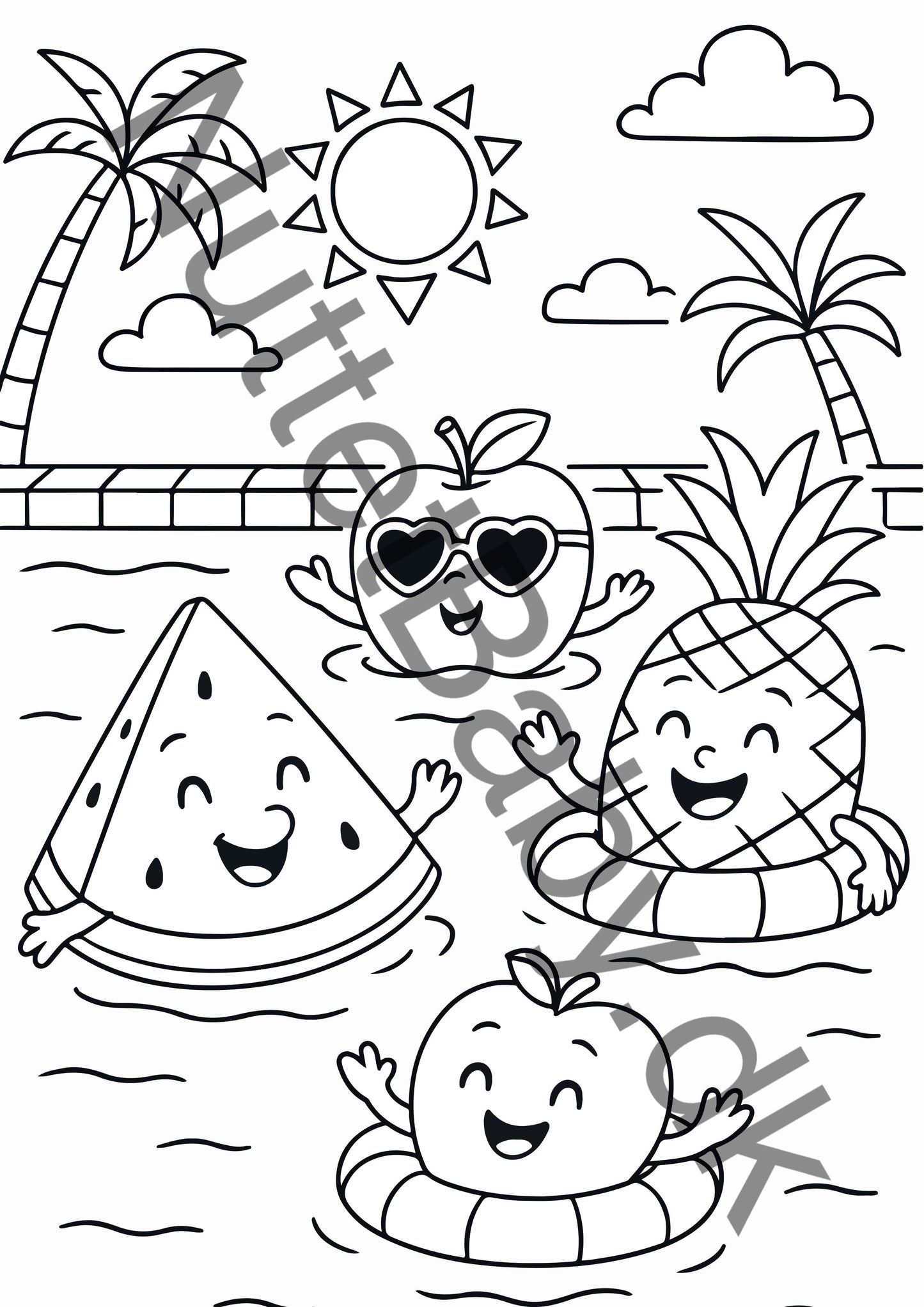 Frugt i poolen farvelægning