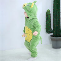 Lysegrøn Dinosaur Børnekostume