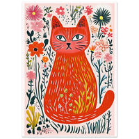Blomster katten Plakat