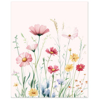 Farverig Blomster Plakat