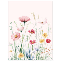Farverig Blomster Plakat