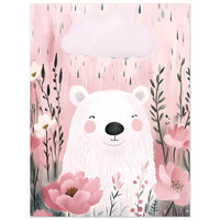 Bamse i blomster plakat