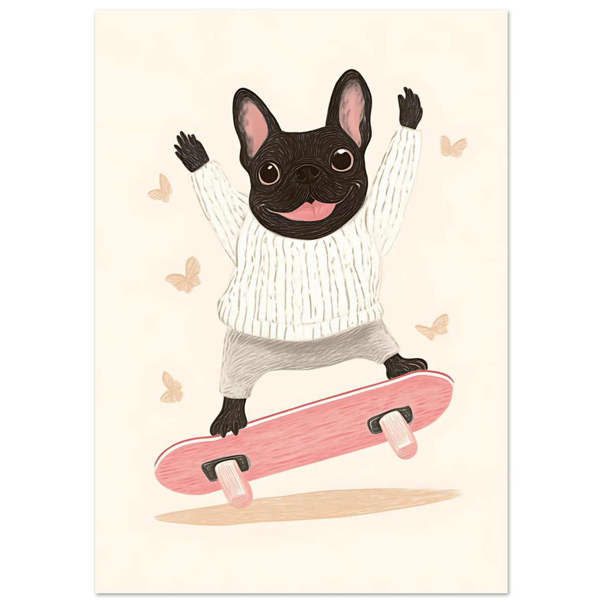 Skateboard hunden Plakat