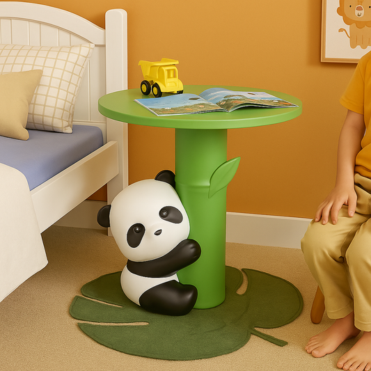 Sød panda natbord – dekorativt bambusdesign til børneværelset