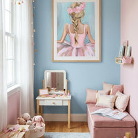 Balletpige med blomsterkrans plakat