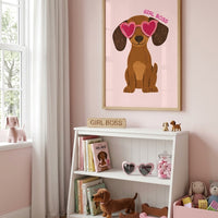 Hund med Hjertebriller plakat