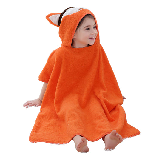 Bade Poncho til Børn - Ræv