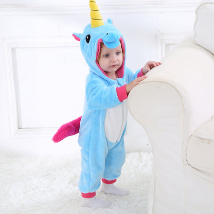 Lyseblå Enhjørning Kostume til Børn 0-6 år