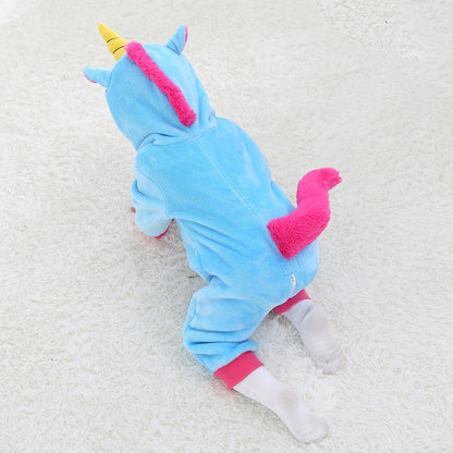 Lyseblå Enhjørning Kostume til Børn 0-6 år