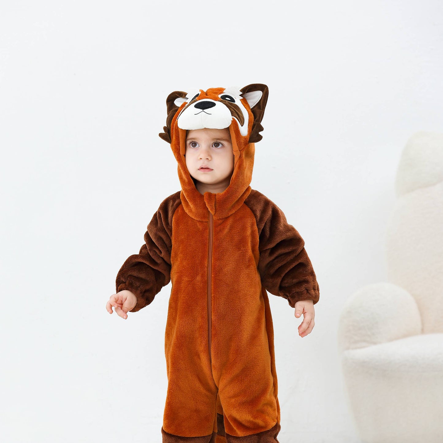 Brun Vaskebjørn Kostume til Børn 0-6 år