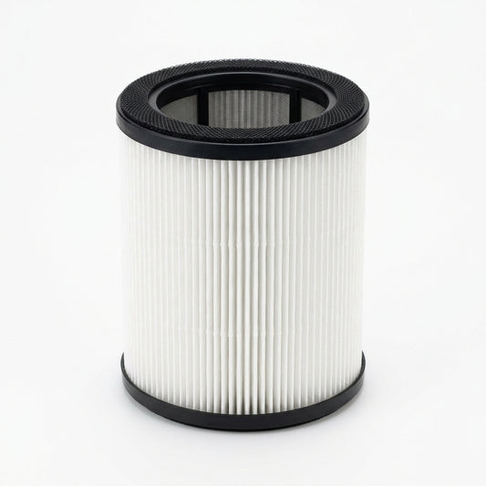 HEPA 13 udskiftningsfilter til Ledningsfri Mini Luftrenser – hvid pleated filter med aktivt kul