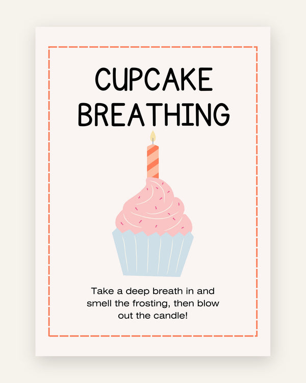 Børneplakat med cupcake vejrtrækning i lyserøde toner til børneværelset