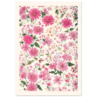 De mange lyserøde blomster Plakat
