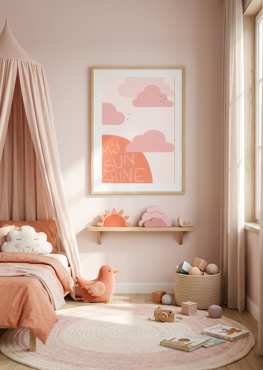 Citatplakat 'You Are My Sunshine' til børneværelset