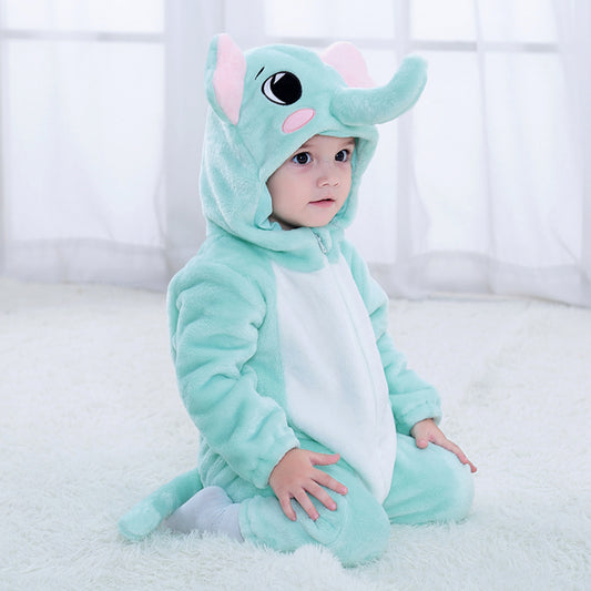 Blå Elefant Kostume til Børn 0-6 år