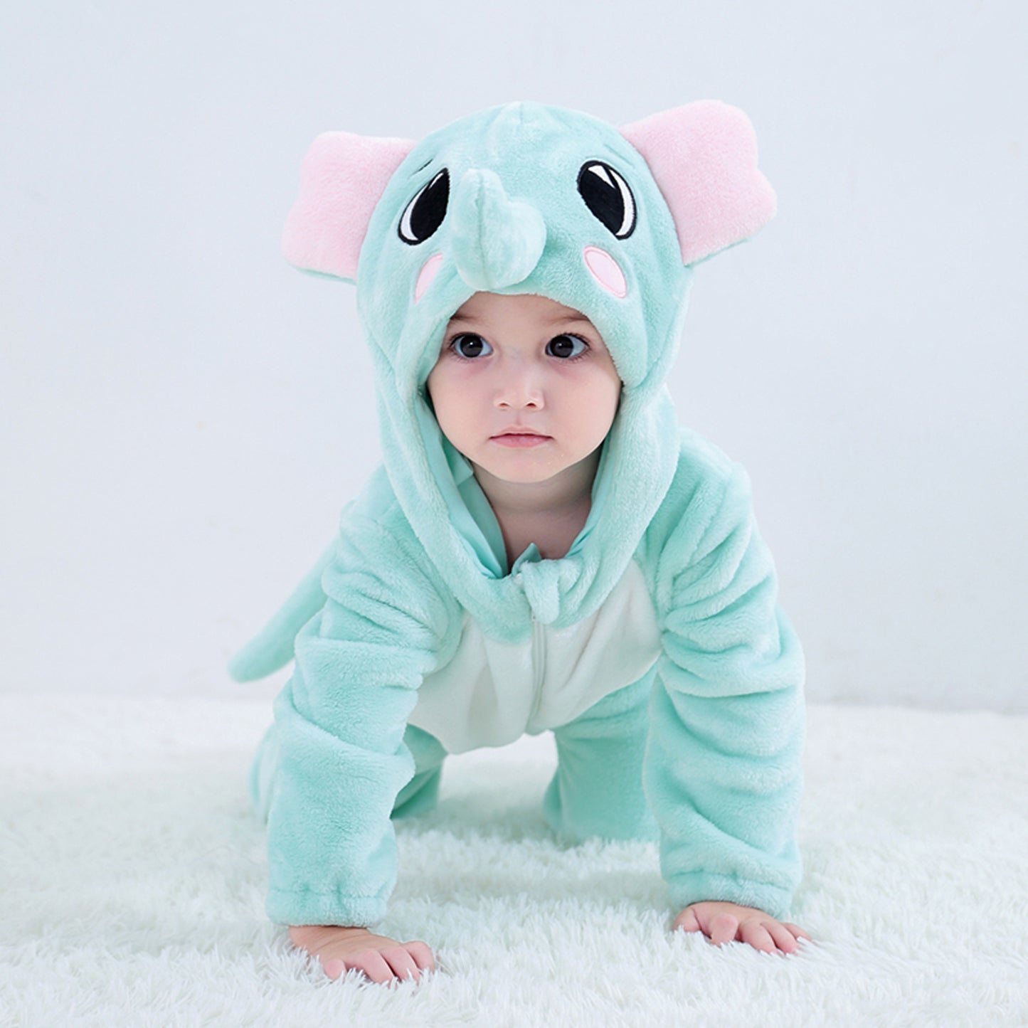 Blå Elefant Kostume til Børn 0-6 år