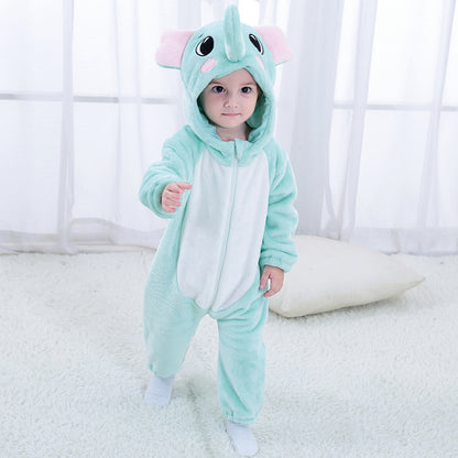 Blå Elefant Kostume til Børn 0-6 år