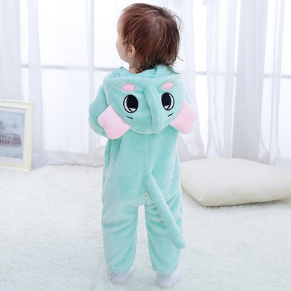 Blå Elefant Kostume til Børn 0-6 år