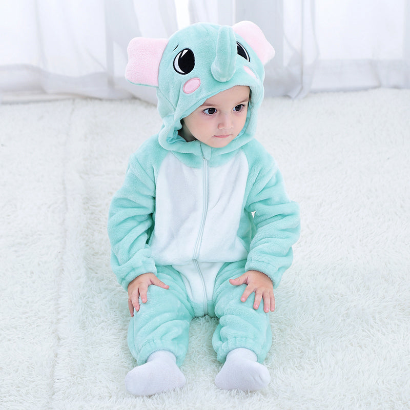 Blå Elefant Kostume til Børn 0-6 år