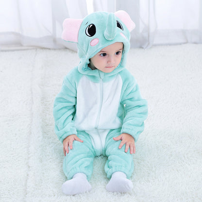 Blå Elefant Kostume til Børn 0-6 år