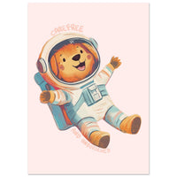 Sød astronauthund plakat