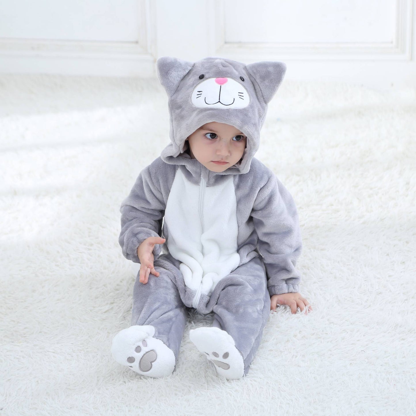 Grå Kat Kostume til Børn 0-6 år