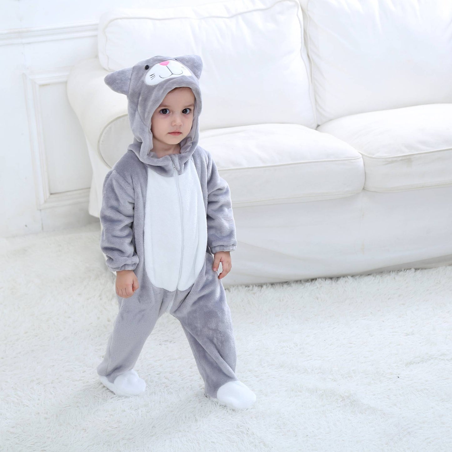 Grå Kat Kostume til Børn 0-6 år