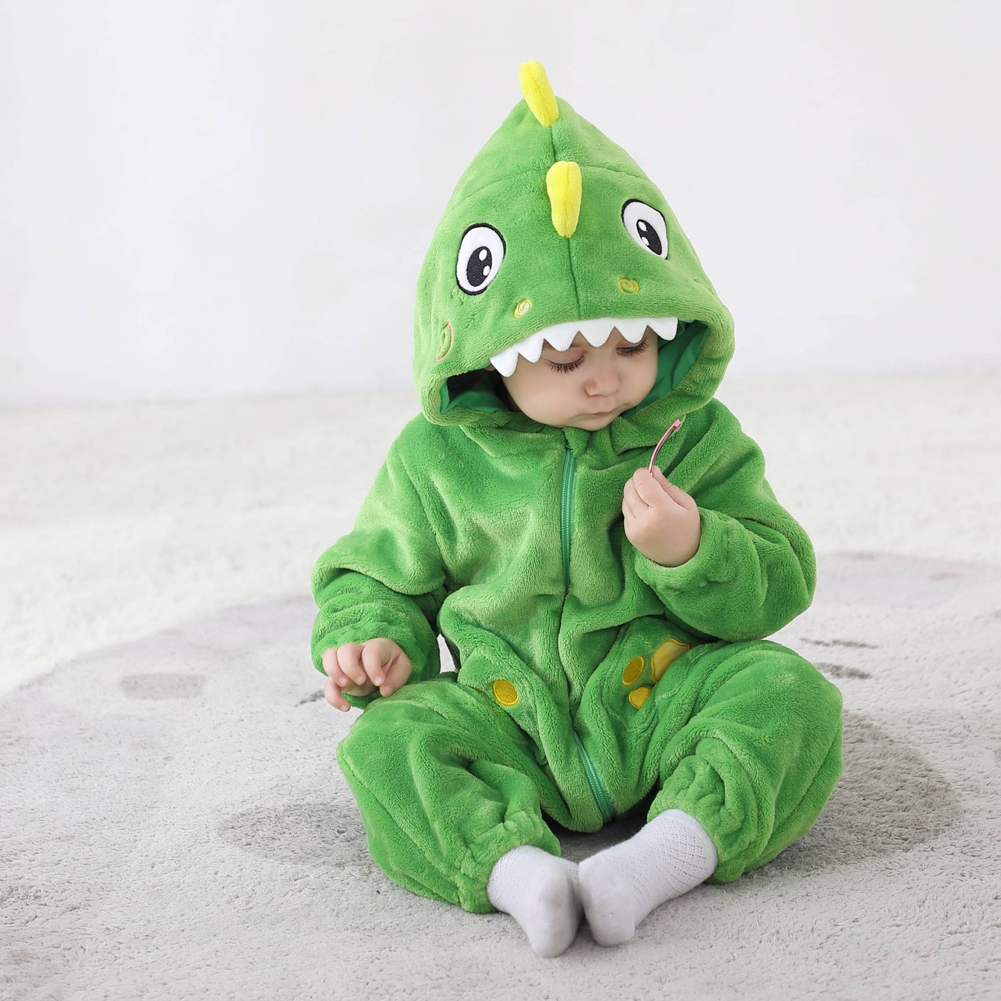 Grøn Haj Kostume til Børn 0-6 år