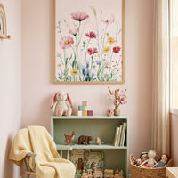 Farverig Blomster Plakat
