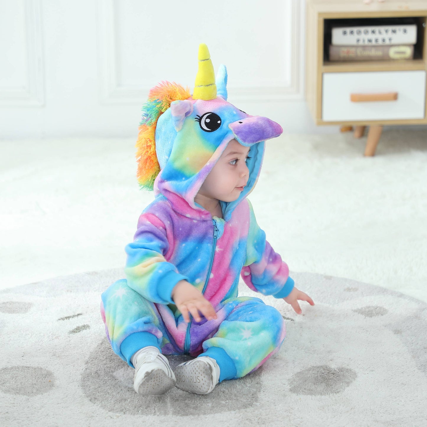 Blålig Enhjørning Kostume til Børn 0-6 år