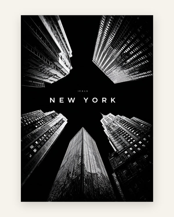 Plakat med new york skyline no.2 i sort-hvid