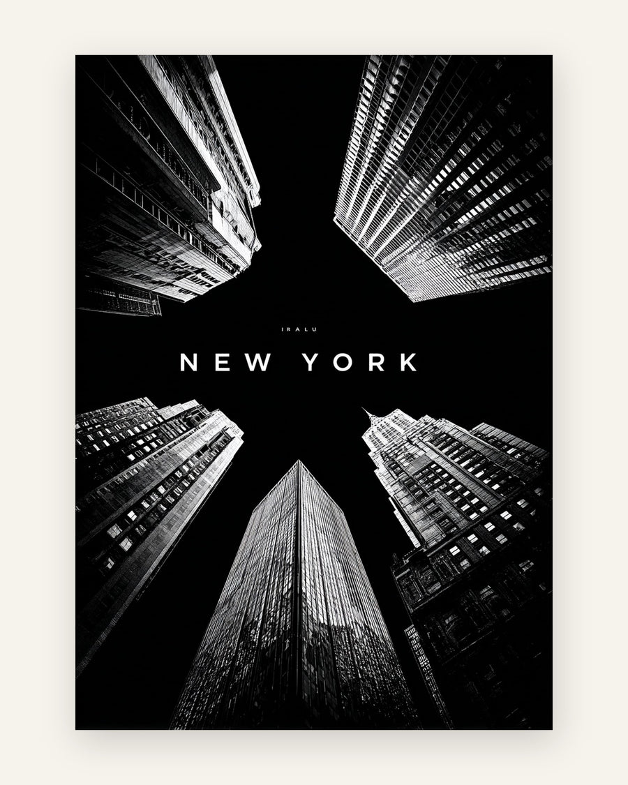 Plakat med new york skyline no.2 i sort-hvid
