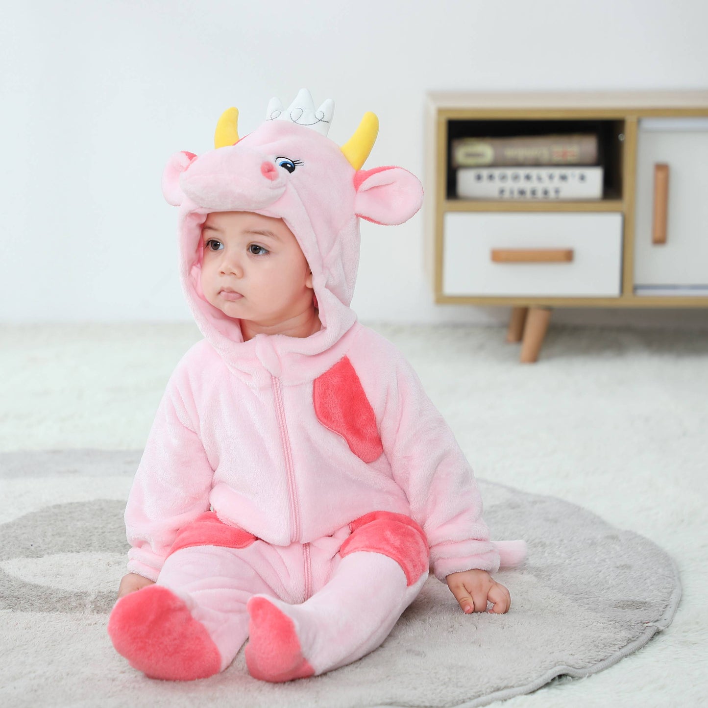 Lyserød Tyr Kostume til Børn