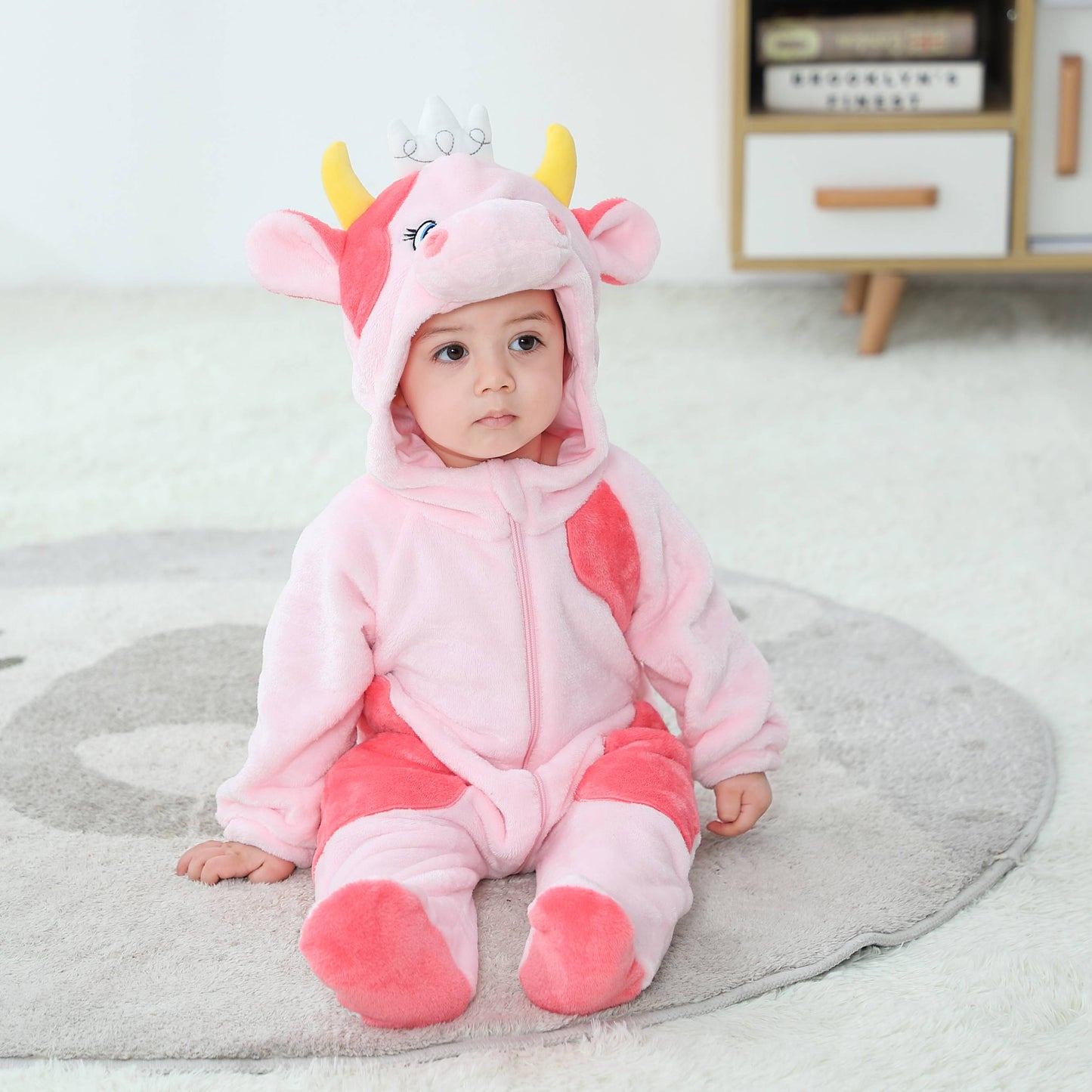 Lyserød Tyr Kostume til Børn