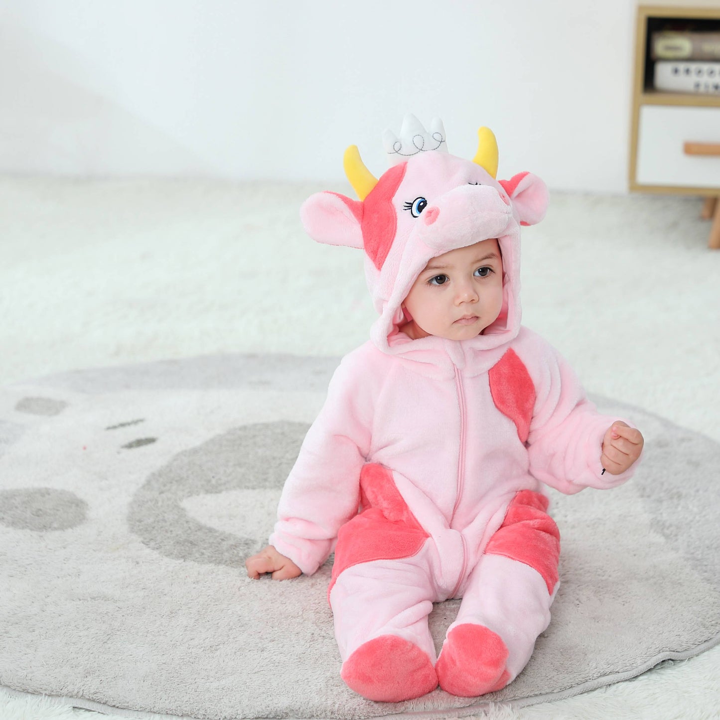 Lyserød Tyr Kostume til Børn