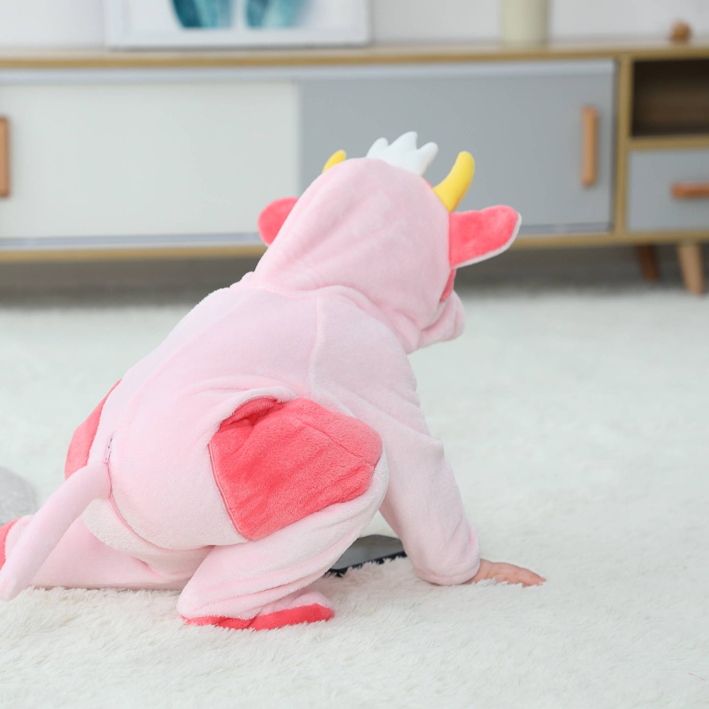 Lyserød Tyr Kostume til Børn